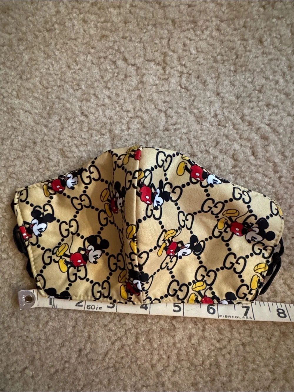 Yellow Mickey Mouse Face Mask